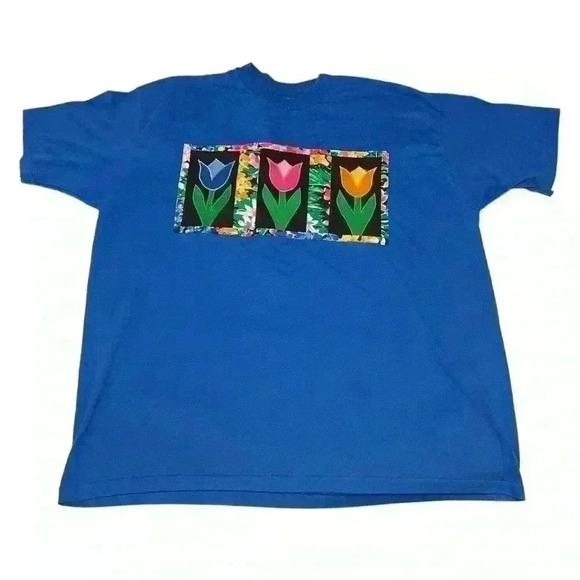 Vintage floral appliqué tee size XXL - Picture 4 of 4